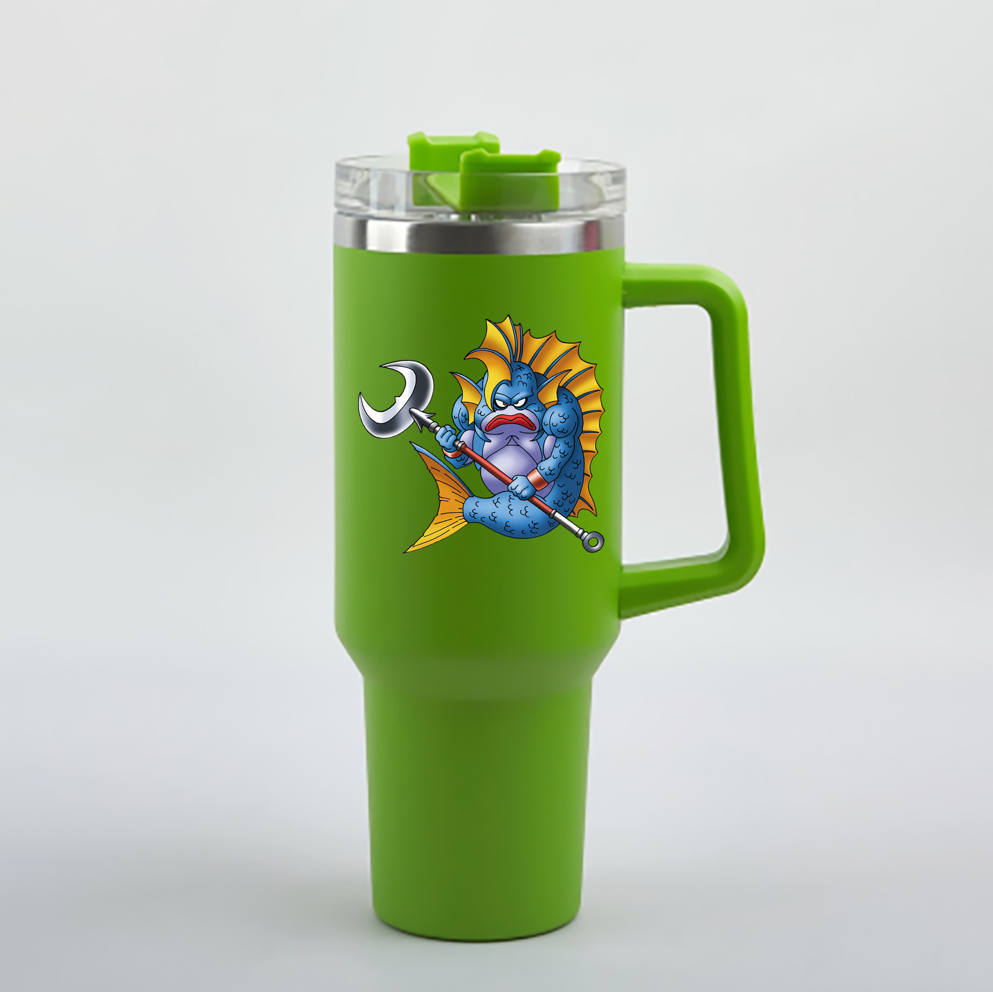 （画像用） ドラゴンクエスト Doragon Kuesuto Dragon Quest 1200mL車用タンブラー - クリスタルステッカー（プラスチックストロー付き）